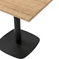 Mesa Restoran Negra Wood 70x70 cm - Metal y MDF - Miniatura 5