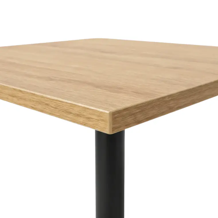 Mesa Restoran Negra Wood 70x70 cm - Metal y MDF 4