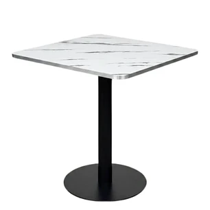 Mesa Restoran BlackWhite cuadrada 70x70 cm - Metal y MDF