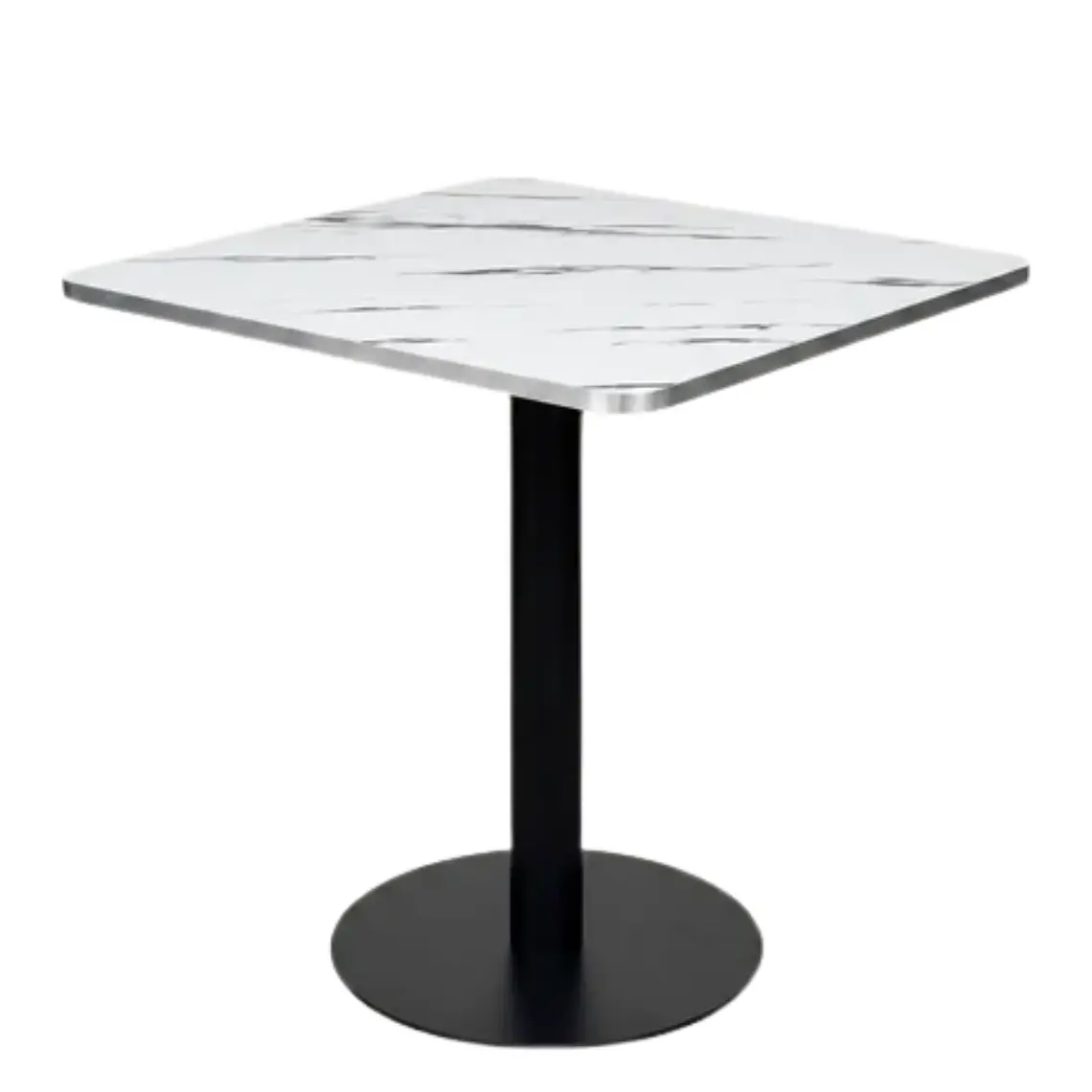 Mesa Restoran BlackWhite cuadrada 70x70 cm - Metal y MDF 3