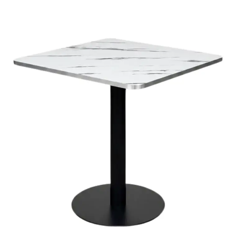Mesa Restoran BlackWhite cuadrada 70x70 cm - Metal y MDF 3