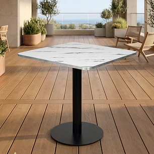 Mesa Restoran BlackWhite cuadrada 70x70 cm - Metal y MDF