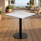 Mesa Restoran BlackWhite cuadrada 70x70 cm - Metal y MDF - Miniatura 1