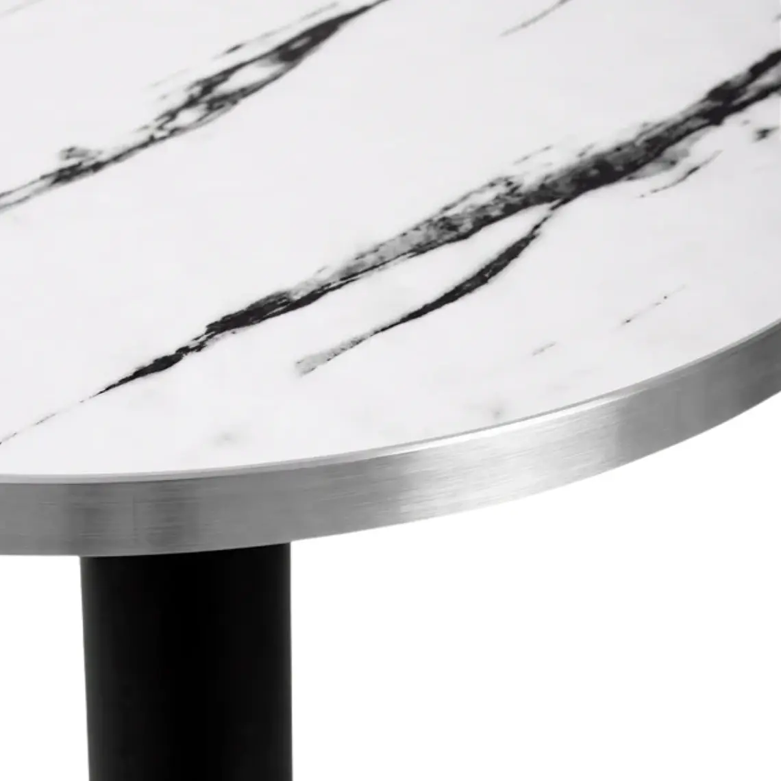 Mesa Restoran BlackWhite redonda 60 cm - Metal y MDF 12