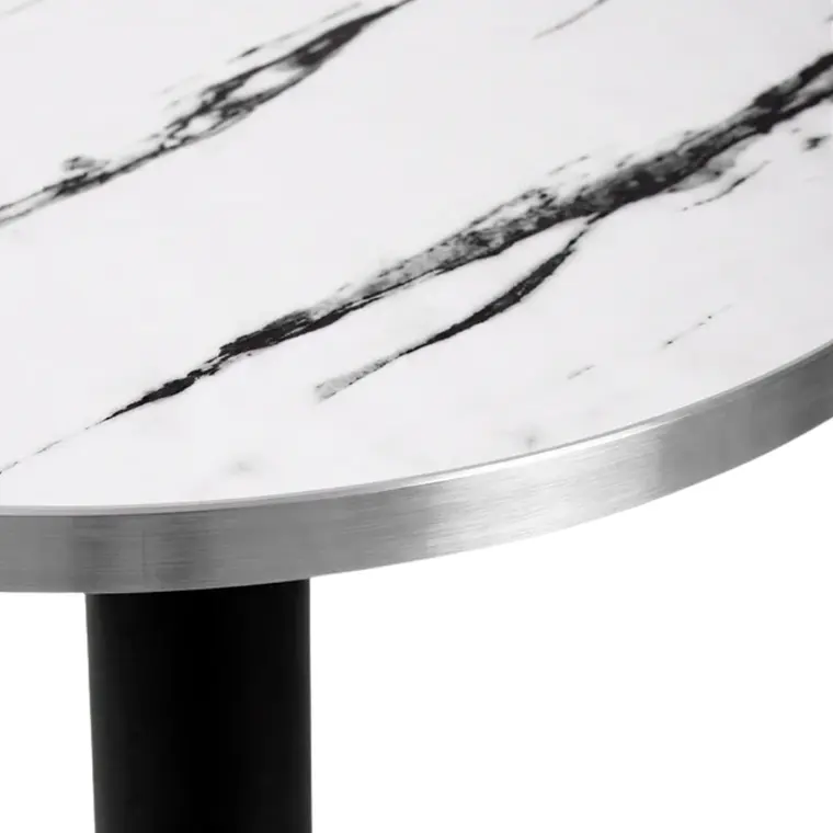Mesa Restoran BlackWhite redonda 60 cm - Metal y MDF 12