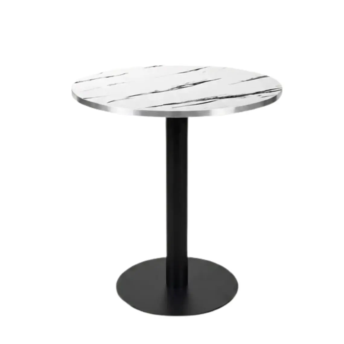 Mesa Restoran BlackWhite redonda 60 cm - Metal y MDF 10