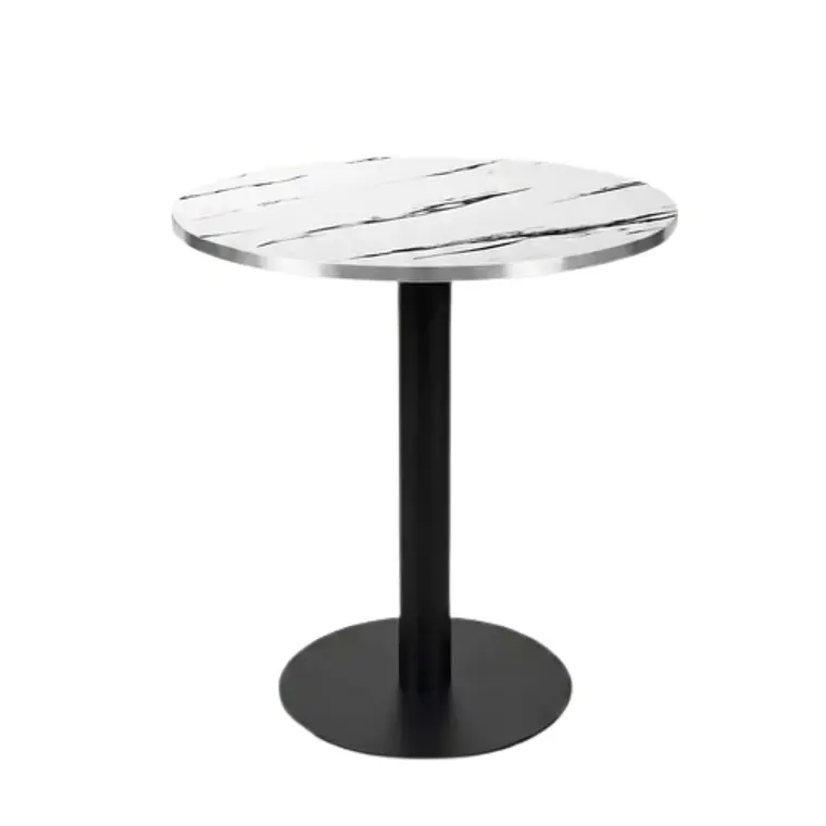 Mesa Restoran BlackWhite redonda 60 cm - Metal y MDF 10