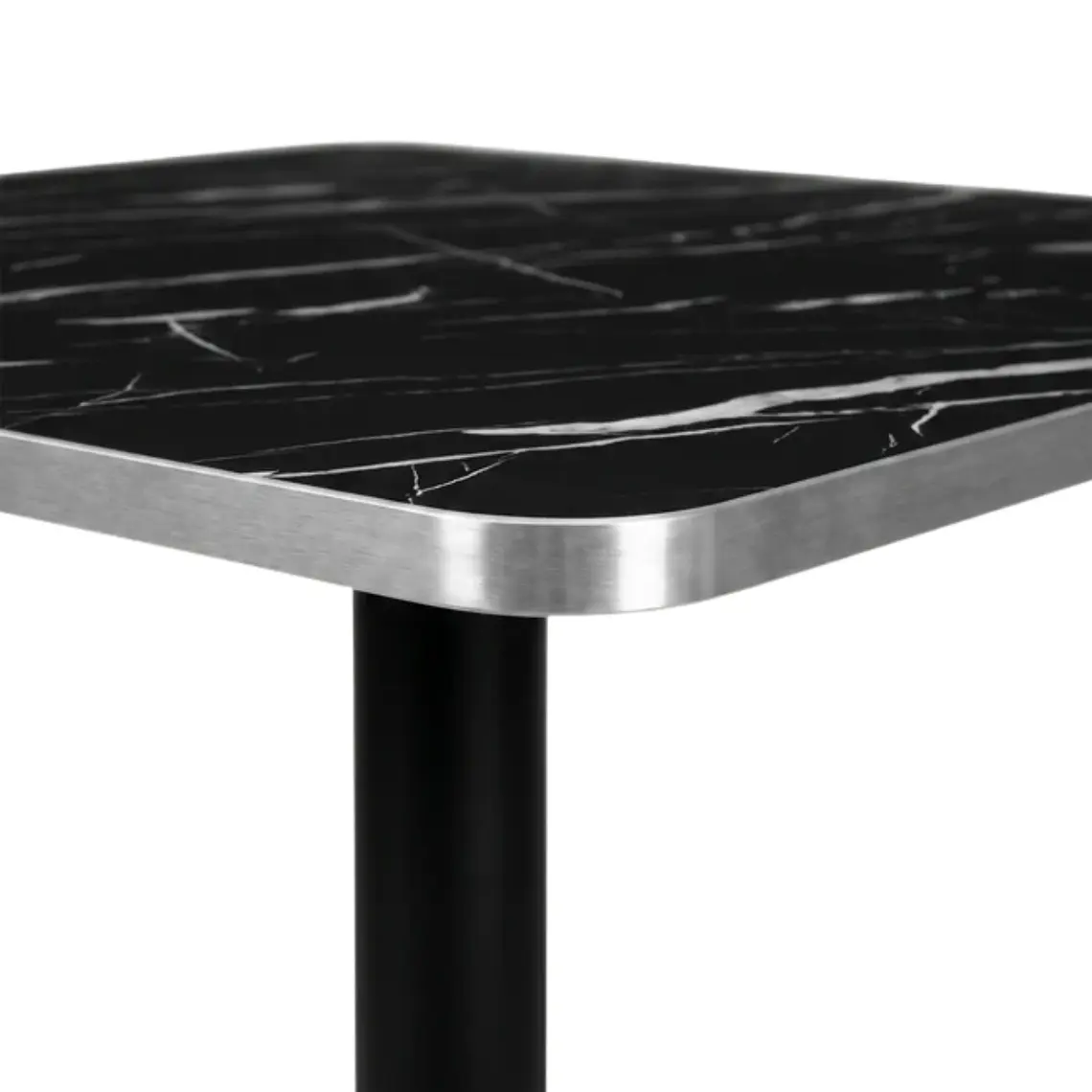 Mesa Restoran BlackWhite cuadrada 70x70 cm - Metal y MDF 13