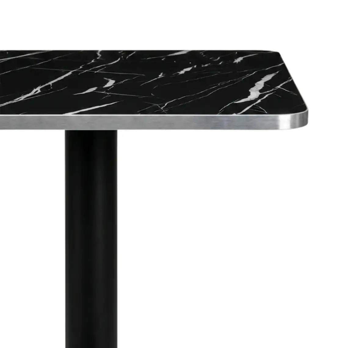 Mesa Restoran BlackWhite cuadrada 70x70 cm - Metal y MDF 12