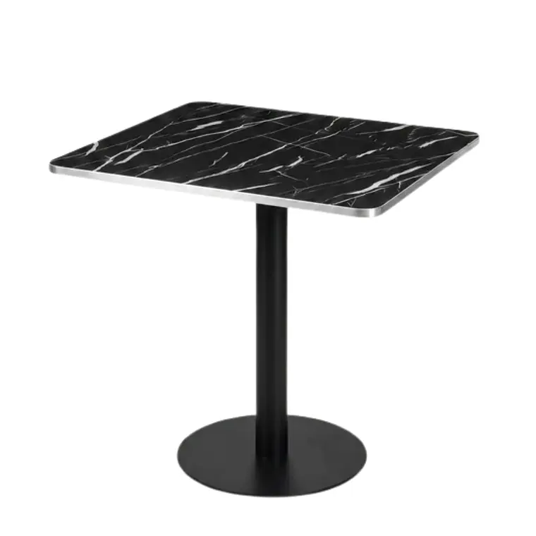 Mesa Restoran BlackWhite cuadrada 70x70 cm - Metal y MDF 10
