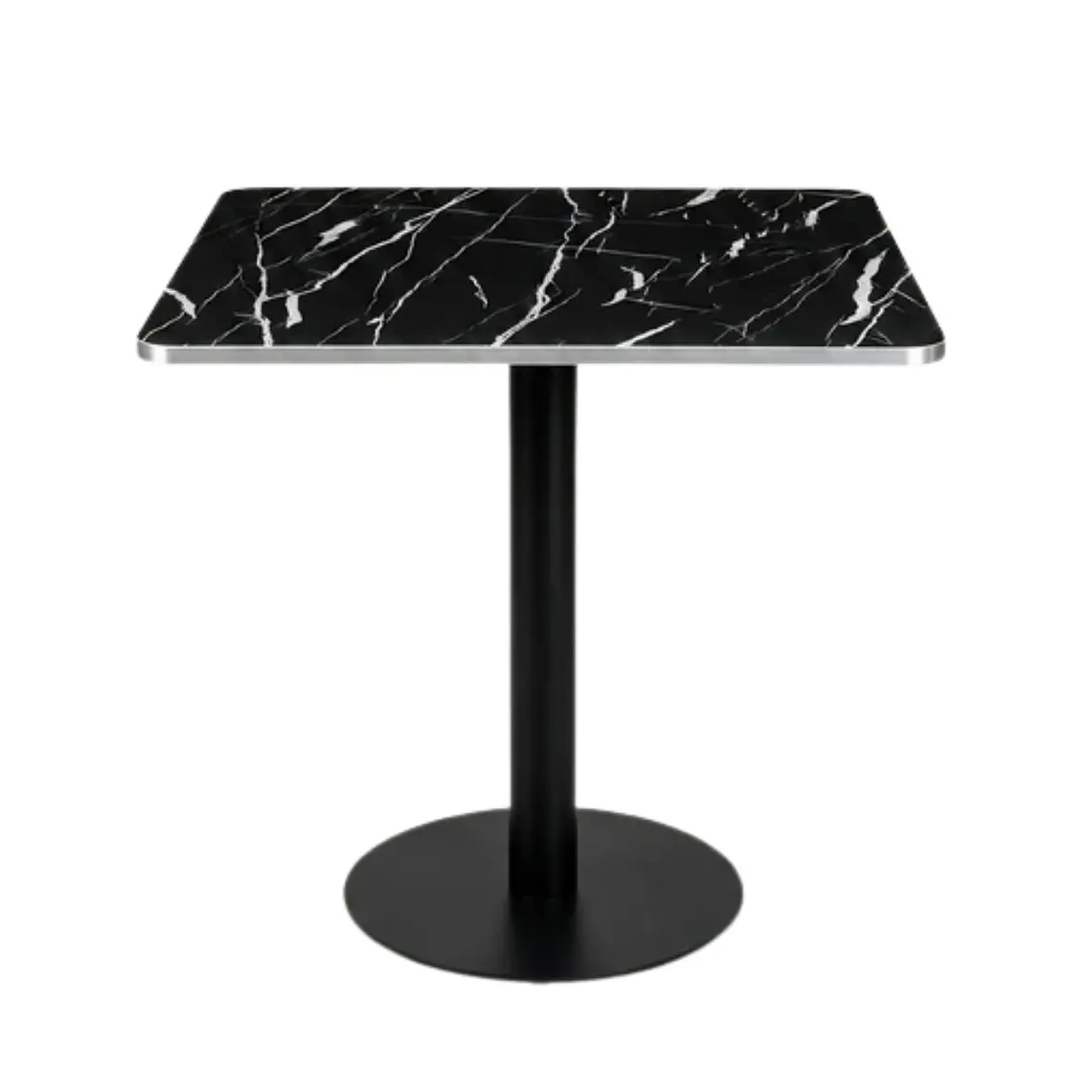 Mesa Restoran BlackWhite cuadrada 70x70 cm - Metal y MDF 9