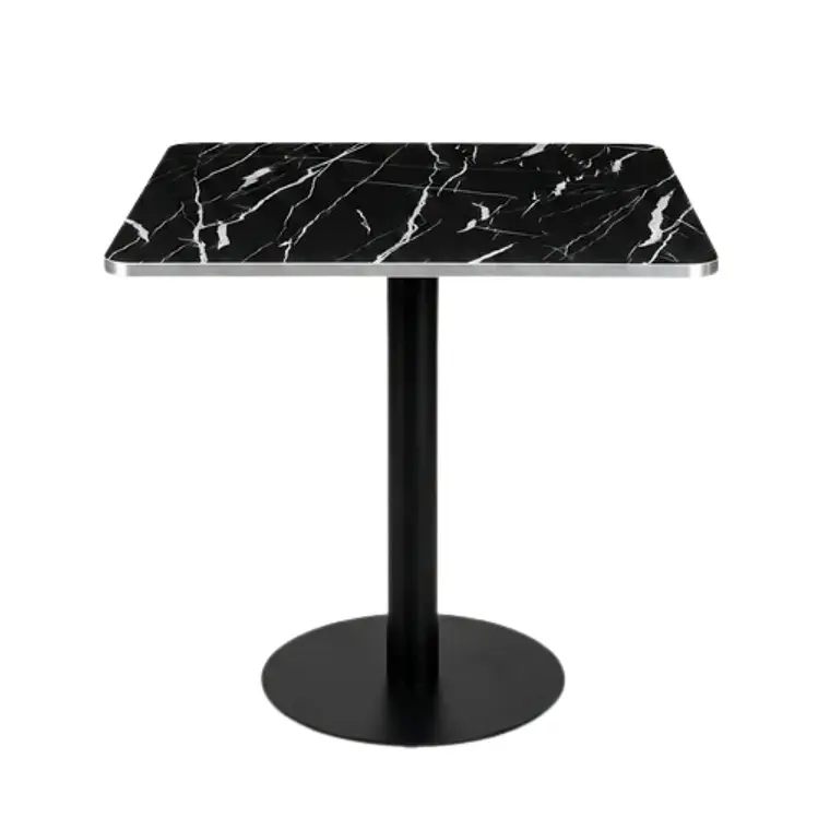 Mesa Restoran BlackWhite cuadrada 70x70 cm - Metal y MDF 9
