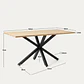 Mesa Asgard Black rectangular Madera 160x90 cm - Miniatura 4