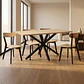 Comedor Mesa Asgard Black rectangular Madera 140x90 cm con 4 Sillas Slender Fresno - Madera  - Miniatura 1