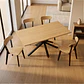 Comedor Mesa Asgard Black rectangular Madera 140x90 cm con 4 Sillas Slender Fresno - Madera  - Miniatura 2