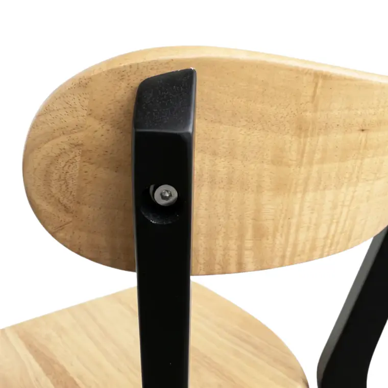 Comedor Mesa Asgard Black rectangular Madera 140x90 cm con 6 Sillas Slender Fresno - Madera 9