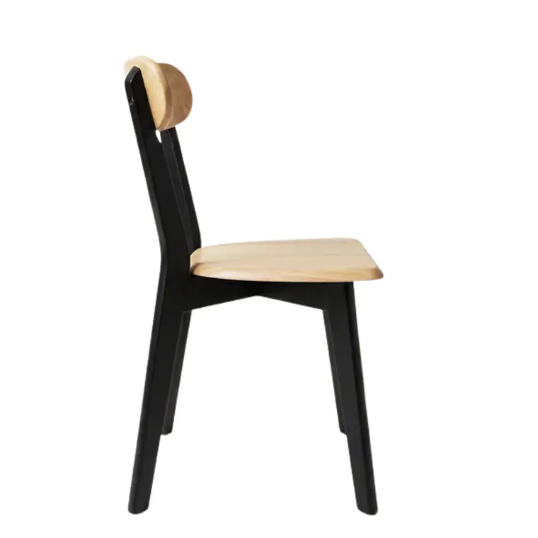 Comedor Mesa Asgard Black rectangular Madera 140x90 cm con 6 Sillas Slender Fresno - Madera 7