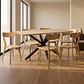 Comedor Mesa Asgard Black rectangular Madera 140x90 cm con 6 Sillas Slender Fresno - Madera - Miniatura 2