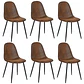 Comedor Mesa Asgard Black rectangular Madera 160x90 cm con 6 Sillas Spoon Black Ecocuero Vintage Café - Miniatura 7