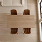 Comedor Mesa Asgard Black rectangular Madera 140x90 cm con 4 Sillas Capitone Black Vintage Café - Miniatura 2