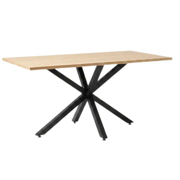 Comedor Mesa Asgard Black rectangular Madera 160x90 cm con 6 Sillas Capitone Black Vintage Café 3