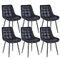 Comedor Mesa rectangular Mármol Black 140x80 cm con 6 Sillas Capitone Black Vintage - Miniatura 12