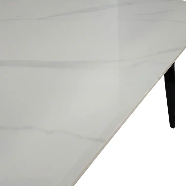 Comedor Mesa rectangular Mármol Black 160x90 cm con 4 Sillas Capitone Black Vintage 8