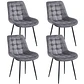 Comedor Mesa rectangular Mármol Black 160x90 cm con 4 Sillas Capitone Black Vintage - Miniatura 12