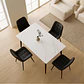 Comedor Mesa rectangular Mármol Black 160x90 cm con 4 Sillas Capitone Black Vintage - Miniatura 2