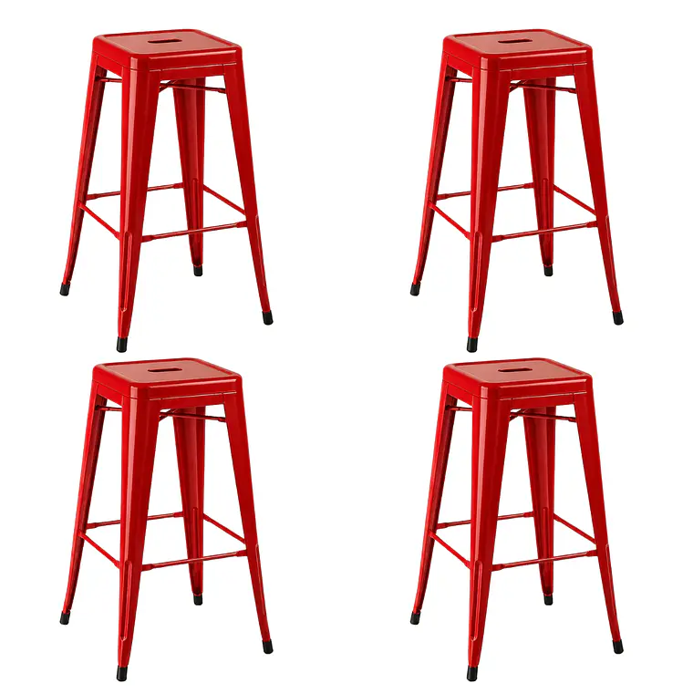 Pack 4 Taburetes Piso Tolix sin respaldo 77 cm 6