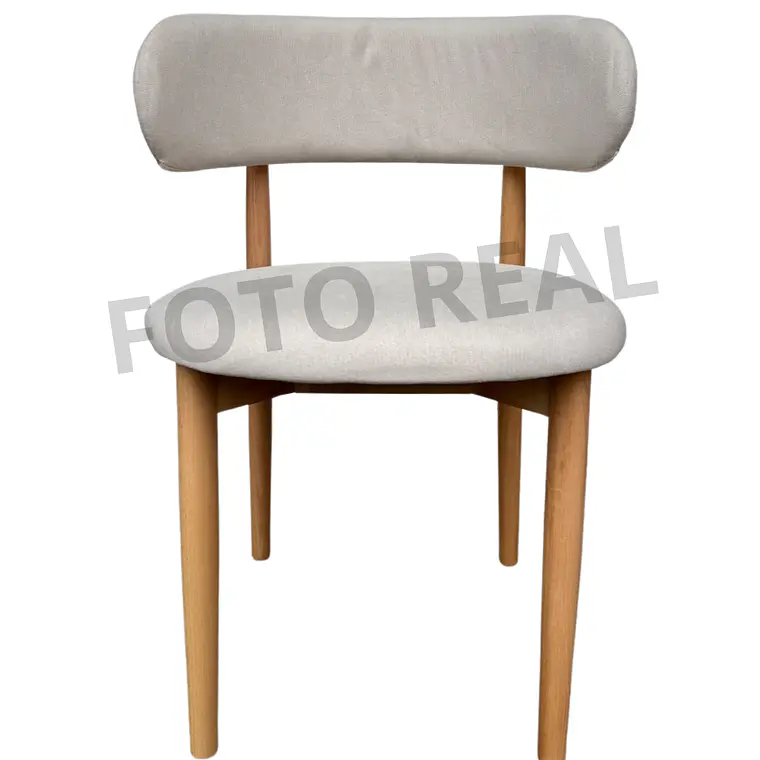 Comedor Mesa Asgard redonda vidrio 120 cm con 6 Sillas Arpi Poly Wood - Beige 3