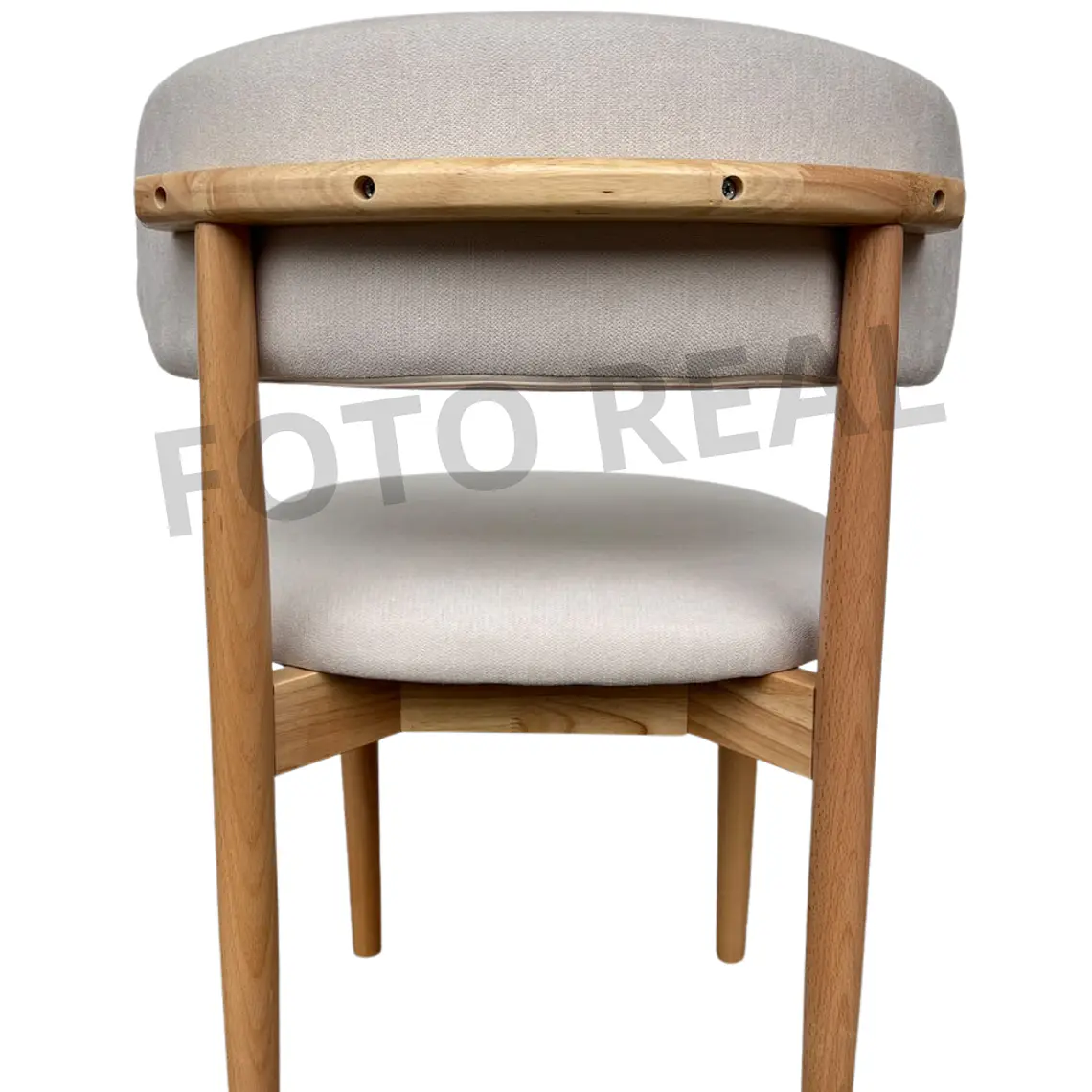 Comedor Mesa Asgard redonda vidrio 120 cm con 6 Sillas Arpi Poly Wood - Beige 6