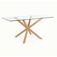 Comedor Mesa Asgard rectangular vidrio 140x80 cm con 6 Sillas Arpi Poly Wood - Beige - Miniatura 4