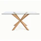 Comedor Mesa Asgard rectangular vidrio 160x90 cm con 6 Sillas Arpi Poly Wood - Beige - Miniatura 5