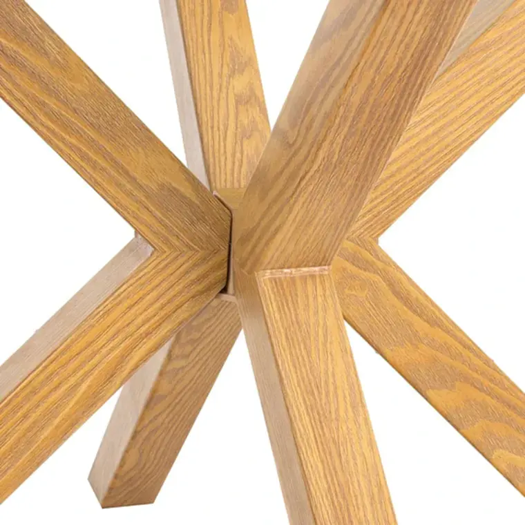 Comedor Mesa Asgard rectangular vidrio 160x90 cm con 6 Sillas Arpi Poly Wood - Beige 6