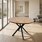 Comedor Mesa Asgard Rustik Black redondo 100 cm con 4 Sillas Capitone Black Vintage Café - Miniatura 9