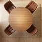 Comedor Mesa Asgard Rustik Black redondo 100 cm con 4 Sillas Capitone Black Vintage Café - Miniatura 3