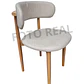 Comedor Mesa rectangular Medlock vidrio 160x90 cm con 4 Sillas Arpi Poly Wood - Beige - Miniatura 10