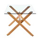 Comedor Mesa rectangular Medlock vidrio 160x90 cm con 6 Sillas Arpi Poly Wood - Beige - Miniatura 5