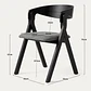 Silla Ares Acolchada - Madera y Tela - Miniatura 6