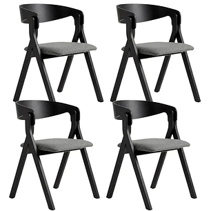 Pack 4 Sillas Ares Acolchada - Madera y Tela