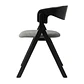 Comedor Mesa Asgard Rustik Black redondo 100 cm con 4 Sillas Ares Acolchadas Negras - Madera y Tela - Miniatura 14