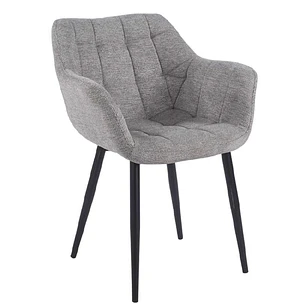 Sitial Capitoné Arpi Black - Lino