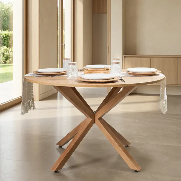 Mesa Asgard Rustik Wood redonda 120 cm 1