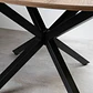 Comedor Mesa Asgard Rustik Black redondo 100 cm con 4 Sillas Ares Acolchadas Negras - Madera y Tela - Miniatura 8