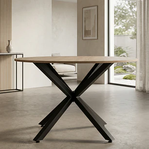 Mesa Asgard Rustik Black redonda 120 cm