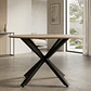 Comedor Mesa Asgard Rustik Black redondo 120 cm con 4 Sillas Capitone Black Vintage Café - Miniatura 5