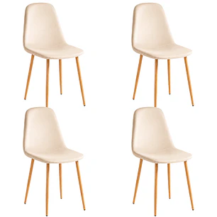 Pack 4 Sillas Spoon Terciopelo