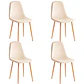 Comedor Mesa Asgard redondo vidrio 120 cm con 4 Sillas Spoon terciopelo - Miniatura 5