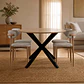 Comedor Mesa Asgard Rustik Black redonda 100 cm con 4 Sillas Arpi Poly Wood - Beige - Miniatura 3